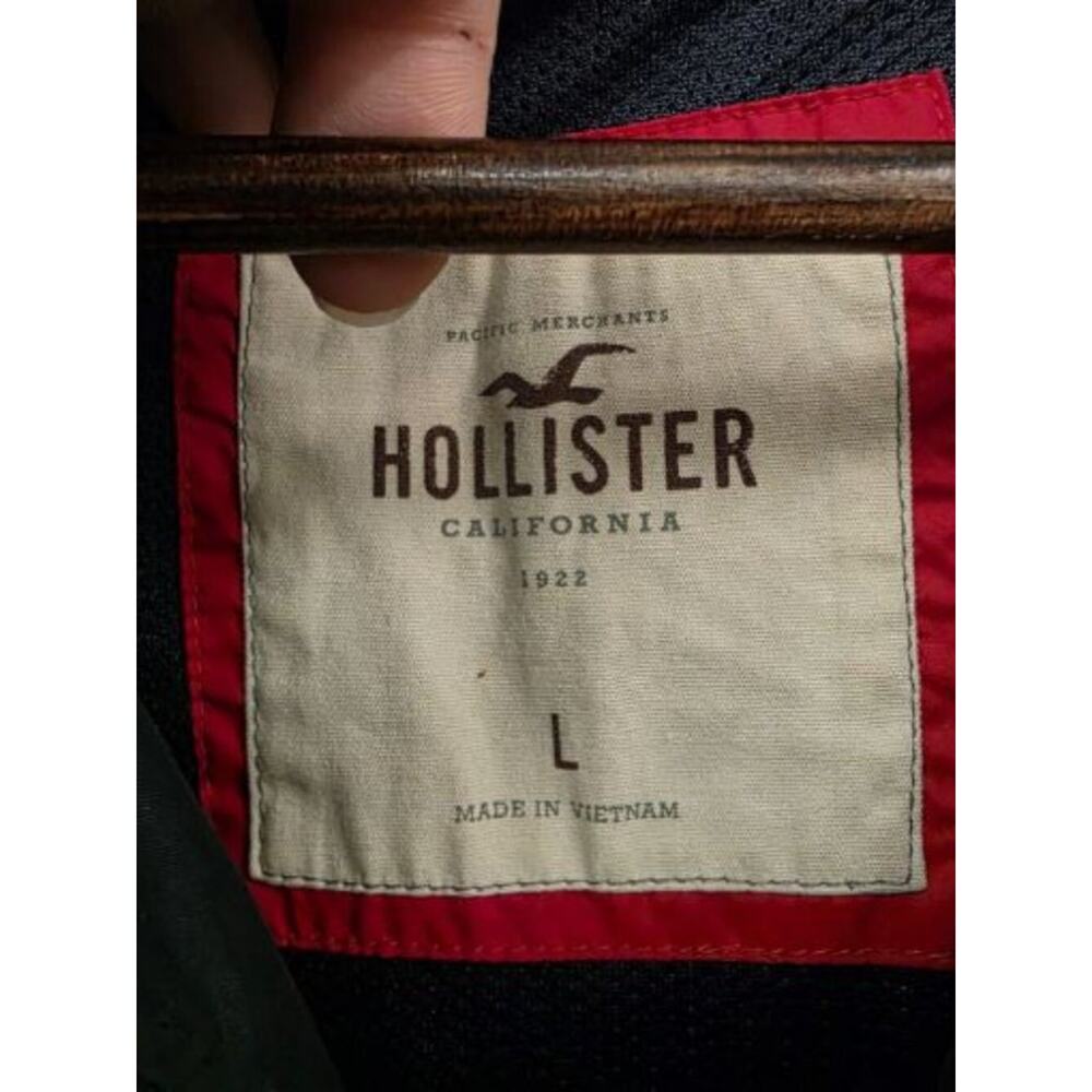 Vintage Y2K Hollister Windbreaker Jacket Hooded Large Blue Pink Logo Bella Swan - Picture 7 of 10